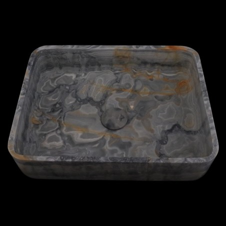 Blue Onyx Honed Rectangle Basin 4885 With Matching Pop-Up Waste
