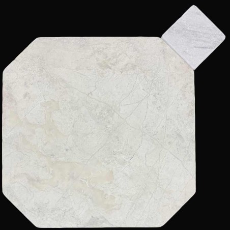 Bianca Perla Octagon & Square Tumbled Limestone Tiles
