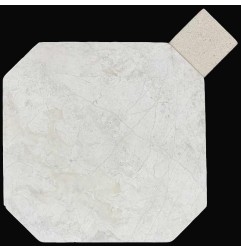 Bianca Perla Octagon & Square Tumbled Limestone Tiles
