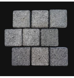 Black Tumbled Brick Pattern Cobblestone Granite