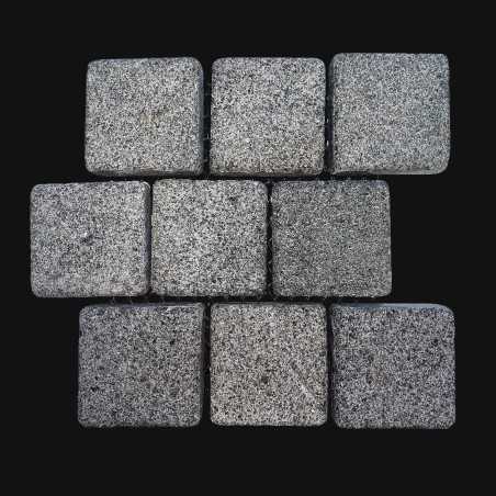 Black Tumbled Brick Pattern Cobblestone Granite