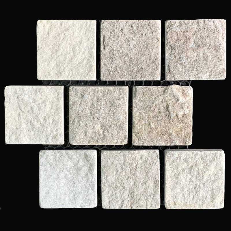 Heritage Cream Tumbled Brick Pattern Quartz Cobblestone