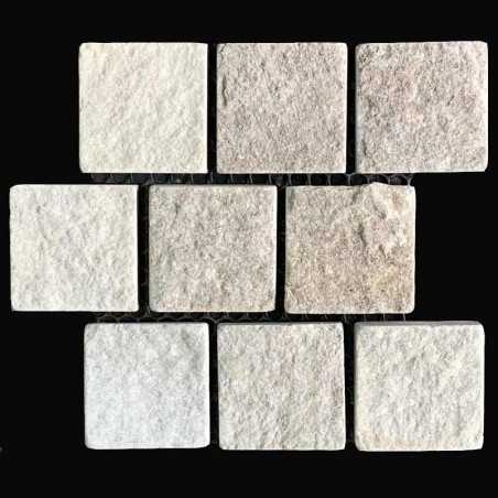 Heritage Cream Tumbled Brick Pattern Quartz Cobblestone