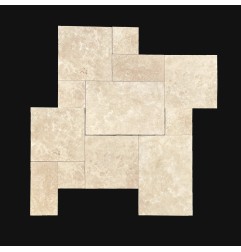 Ivory French Pattern Light Premium Tumbled Tile 12mm