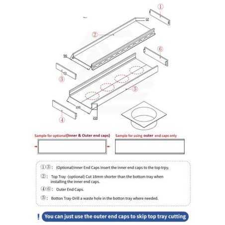 Joemo Aluminium Gunmetal Tile Insert Channel Drain