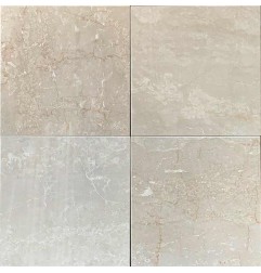Italian Botticino Semi Classico (Fiorito) Polished & Bevelled Marble Tiles