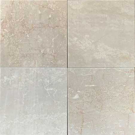 Italian Botticino Semi Classico (Fiorito) Polished & Bevelled Marble Tiles