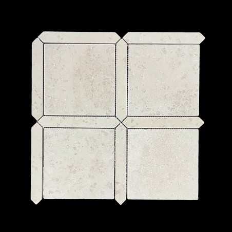 Italian Botticino Maison Tumbled Marble Mosaic