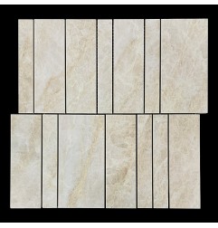 Taj Mahal Nova Brick Honed Porcelain Mosaic