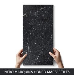 Nero Marquina Honed Marble Tiles 1220x610x15mm