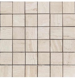 Chiaro Veincut Filled Polished Travertine Mosaic 50x50