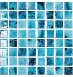 Nature Olympic Spanish Glass Mosaic Pool Tiles 38x38 mm