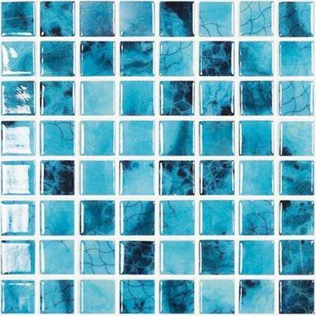 Nature Olympic Spanish Glass Mosaic Pool Tiles 38x38 mm