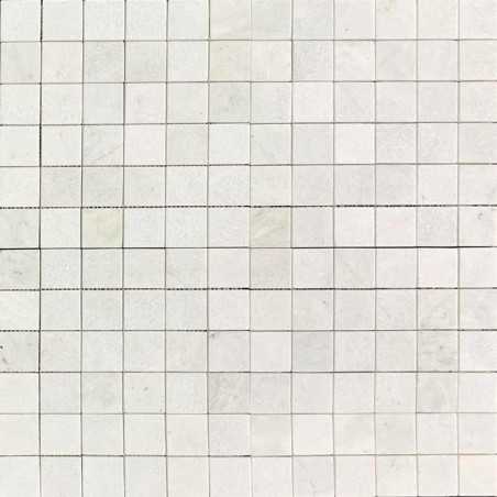 Bianco Royal Square Honed Marble Mosaic Tiles 50x50
