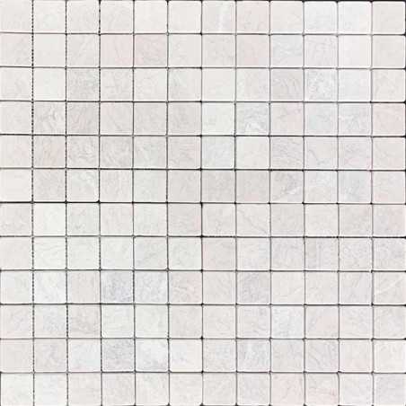 Bianca Perla Tumbled Limestone Mosaic Tiles 50x50