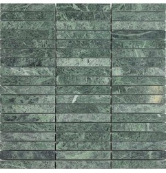 Verde Alpi Green Kit Kat Honed Marble Mosaic Tiles 98x15