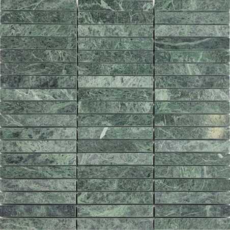 Verde Alpi Green Kit Kat Honed Marble Mosaic Tiles 98x15