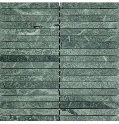 Verde Alpi Green Kit Kat Honed Marble Mosaic Tiles 151x15