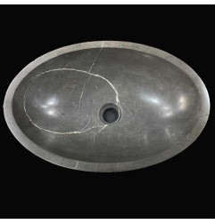 Pietra Grey Honed Oval Basin Limestone 440