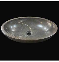 Pietra Grey Honed Oval Basin Limestone 440