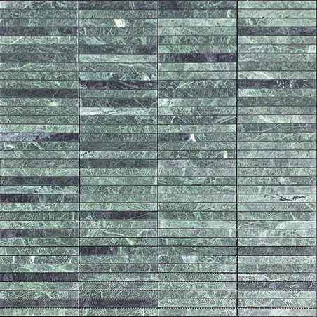 Verde Alpi Green Kit Kat Honed Marble Mosaic Tiles 151x15