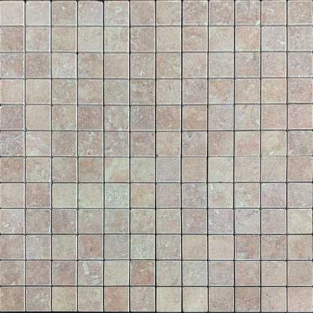 Rosa Perlino Tumbled Marble Mosaic Tiles 50x50