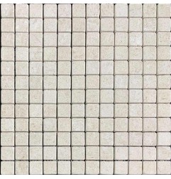 Crema Luminous Tumbled Limestone Mosaic Tiles 25x25