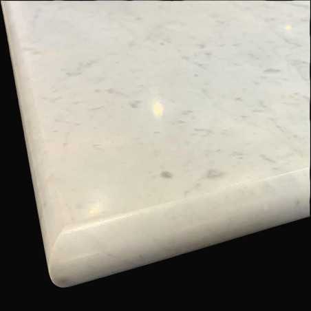Carrara Honed Bullnose Marble Step Treads