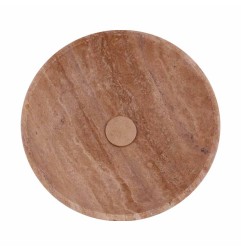 Classico Honed Round Basin Travertine 5471 With Matching Pop-Up Waste