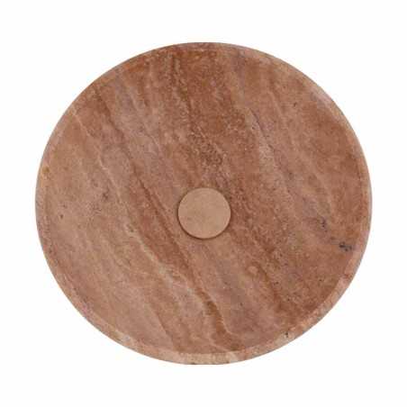 Classico Honed Round Basin Travertine 5471 With Matching Pop-Up Waste