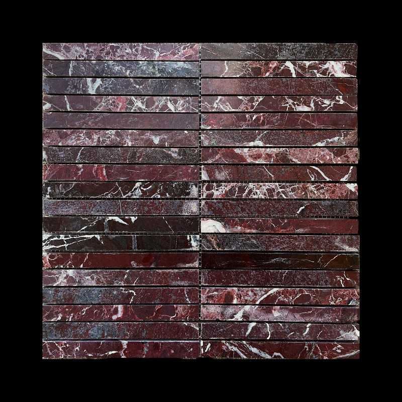 Rosso Levanto Kit Kat (Finger) Honed Marble Mosaic Tiles 152x15