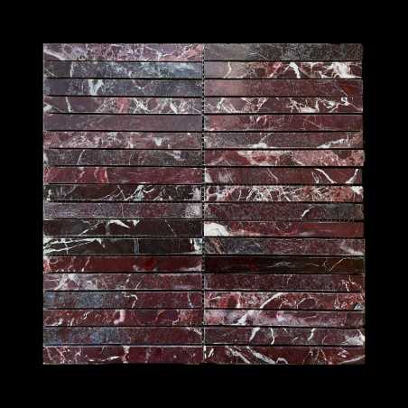 Rosso Levanto Kit Kat (Finger) Honed Marble Mosaic Tiles 152x15