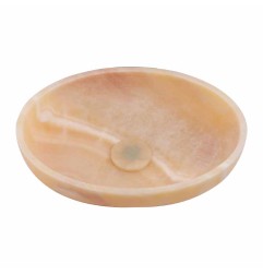 Honey Onyx Honed Oval Basin 5544 With Matching Stone Pop-Up Waste