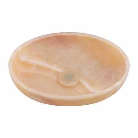 Honey Onyx Honed Oval Basin 5544 With Matching Stone Pop-Up Waste