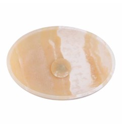 Honey Onyx Honed Oval Basin 5551 With Matching Stone Pop-Up Waste