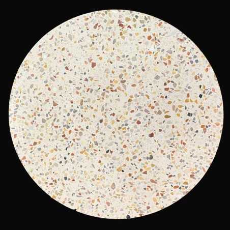 Galaxy White Honed Round Table Top Pencil Round HD Terrazzo