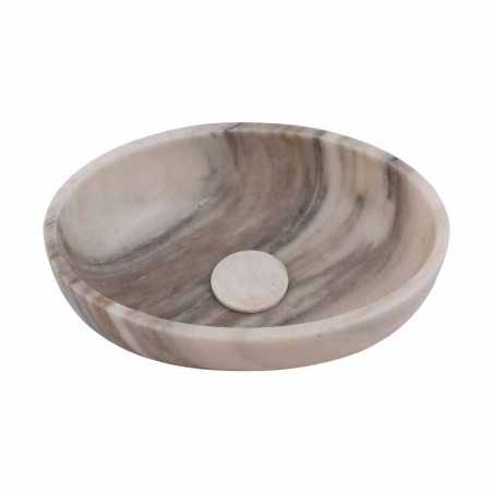 Calacatta Orient Honed Oval Basin Marble 5537 With Matching Stone Pop-Up Waste