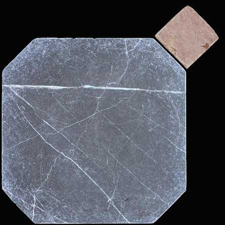 Pietra Grey Octagon & Square Tumbled Limestone Tiles