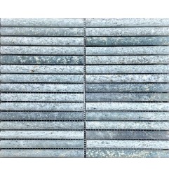 Green Celeste Mini Fluted Bullnose Honed Marble Mosaic Tiles