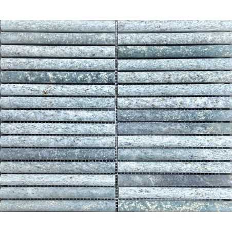 Green Celeste Mini Fluted Bullnose Honed Marble Mosaic Tiles