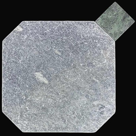 Crystal Grey Octagon & Square Tumbled Marble Tiles