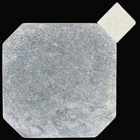 Crystal Grey Octagon & Square Tumbled Marble Tiles
