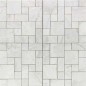 Bianca Luminous Mini French Pattern Honed Marble Mosaic Tiles