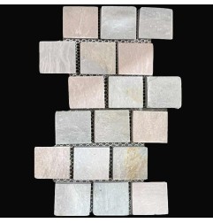Heritage Gold Natural Split Brick Pattern Quartz Cobblestone 300x300x20