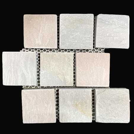 Heritage Gold Natural Split Brick Pattern Quartz Cobblestone 300x300x20