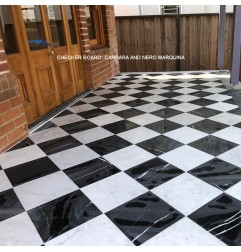 Italian Bianco Carrara Classic Honed Marble Tiles 600x600x15