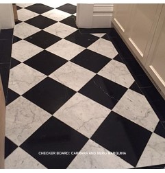 Nero Marquina Honed Marble Tiles 600x600x15