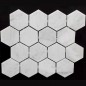 Carrara Hexagon Honed Marble Mosaic Tiles 70x70