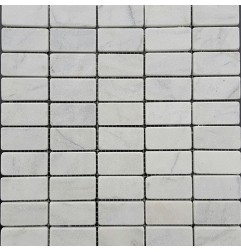 Persian White Tumbled Marble Mosaic 60x30