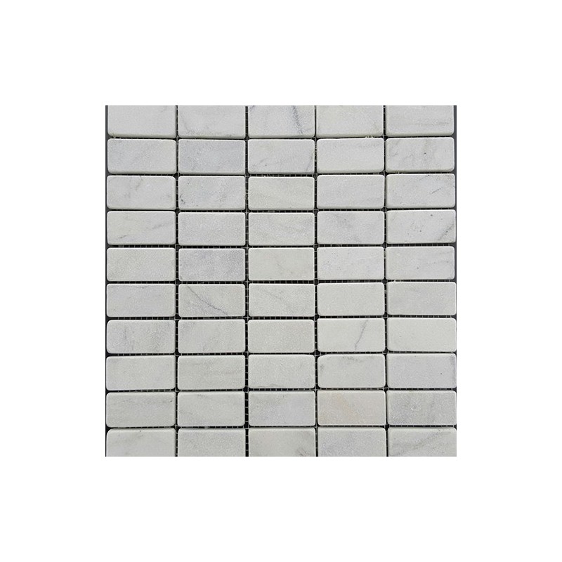 Persian White Tumbled Marble Mosaic Tiles 60x30